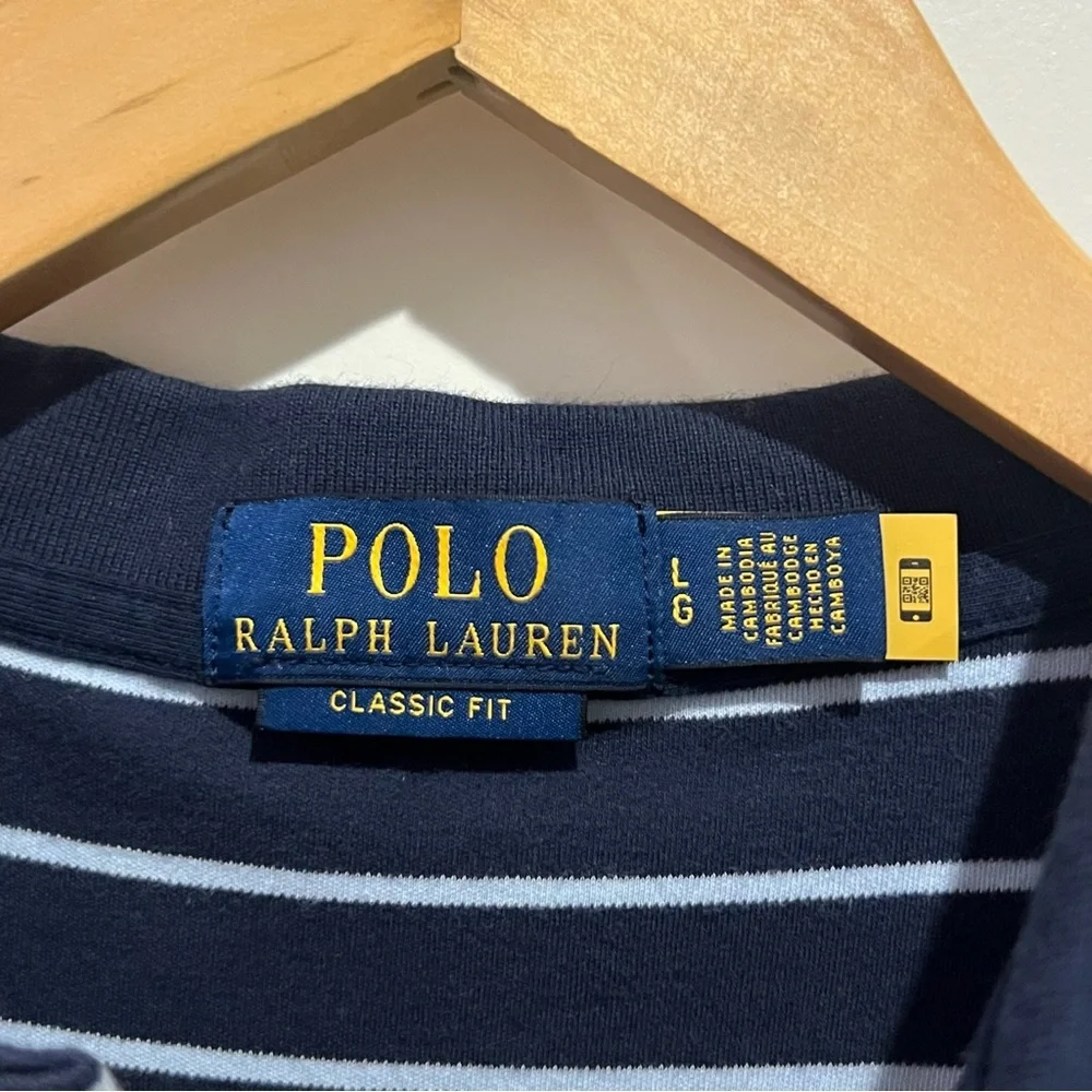 Polo Ralph Lauren Classic Fit Striped‎ Soft Cotton Polo Size L